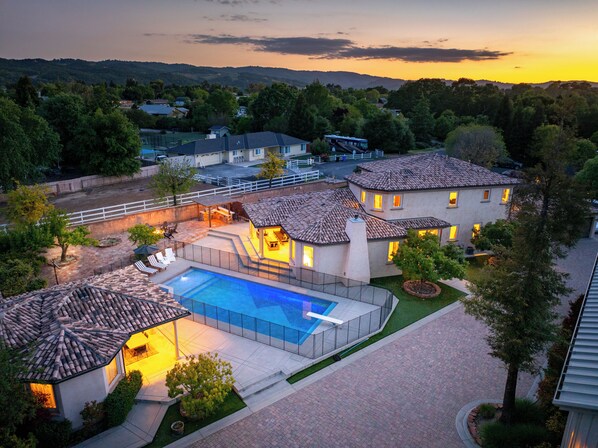A heated pool