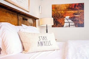 2 bedrooms, iron/ironing board, travel crib, free WiFi