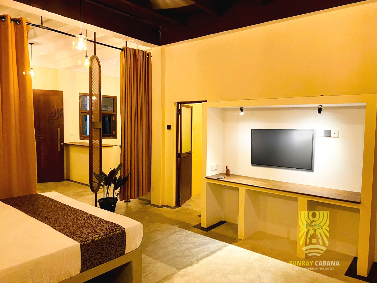 1 slaapkamer, een bureau, gratis wifi, beddengoed