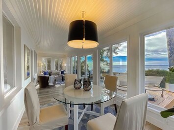 The sun room at White Point Cottage.