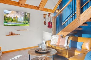 Smart TV, fireplace, table football, offices