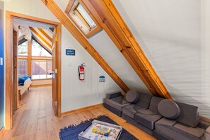 Smart TV, fireplace, table football, offices