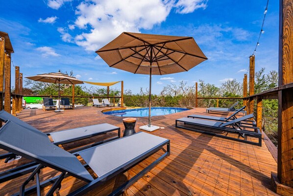 Pool - Hobbit House-HotTub-BBQ-Stars-Fredericksburg-Wild (Fredericksburg)