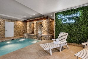 Indoor pool, a heated pool - Baronwood Oasis | Pool + Arcade Mega Estate (Sheboygan)