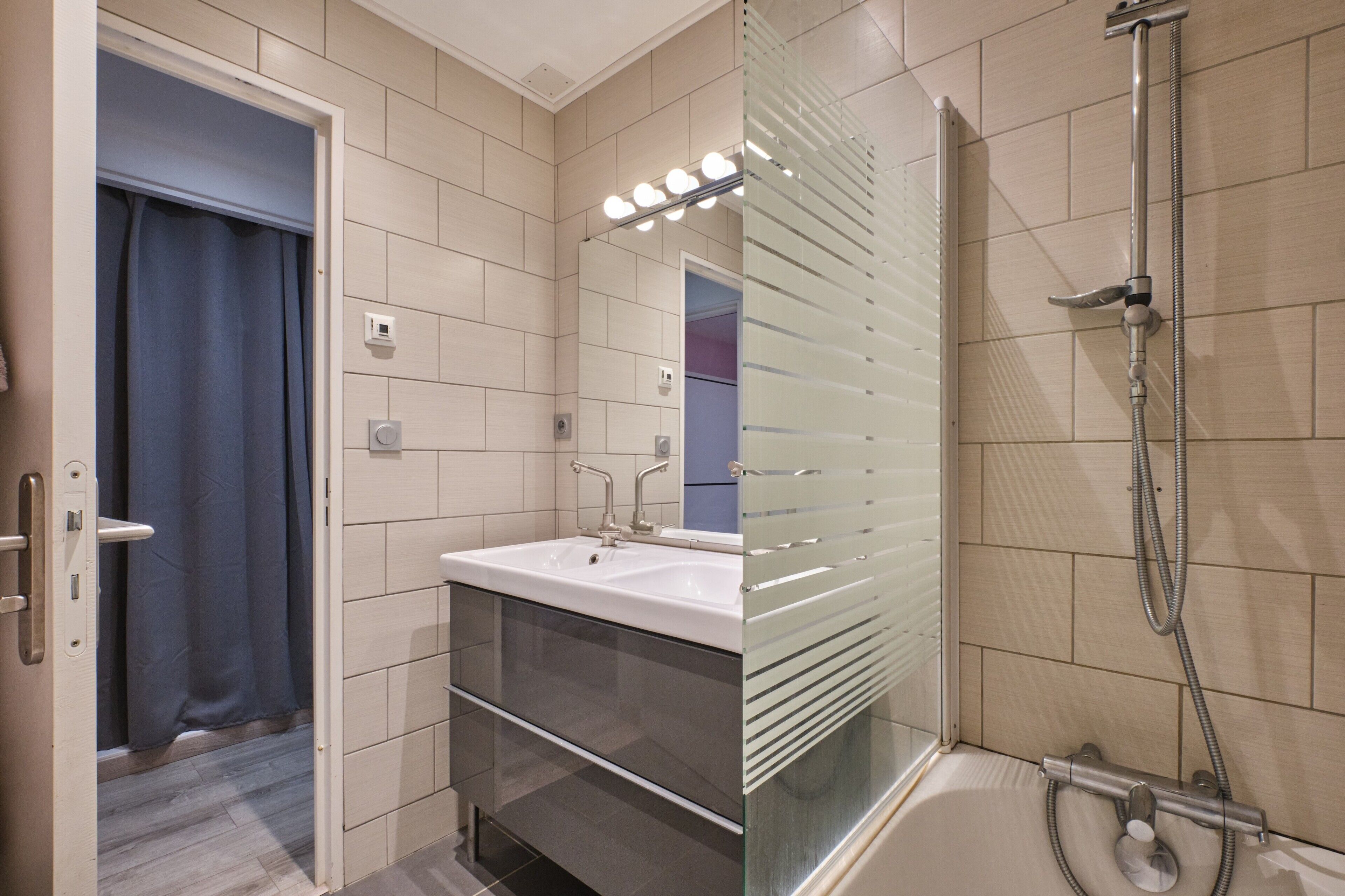 Shower, hair dryer
