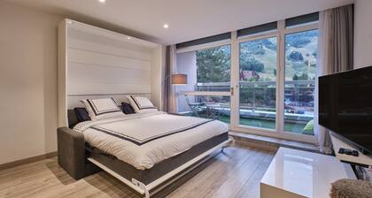 Appartement 'Boutique Central Les 2 Alpes' avec vue montagne, balcon et Wi-Fi