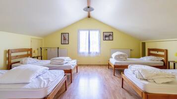 5 sovrum och strykjärn/strykbräda