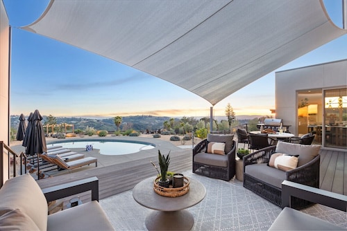 Secluded Wine Country Luxury | Vineyard Views, Saltwater Pool, Sauna, Game Room