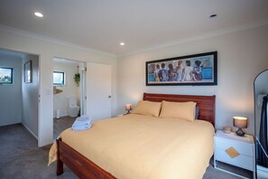 4 bedrooms, iron/ironing board, travel cot, WiFi