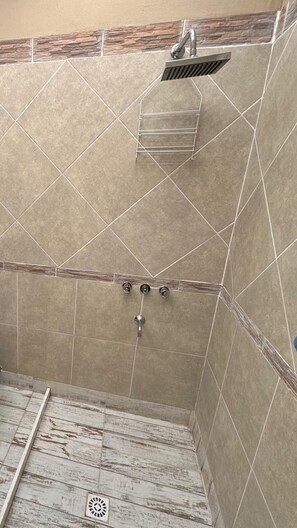 Ducha, bidet, toallas, jabón