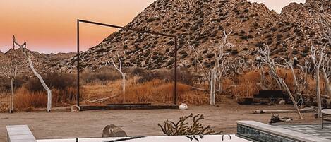 Piscine extérieure, piscine chauffée