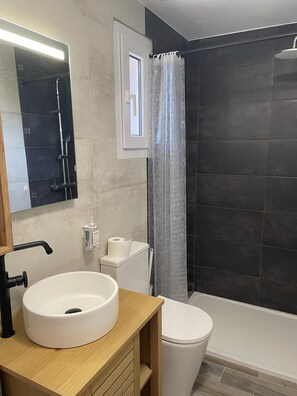 Shower, hair dryer