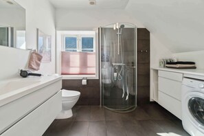 Een douche, een haardroger