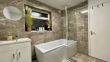 Towels, soap, toilet paper