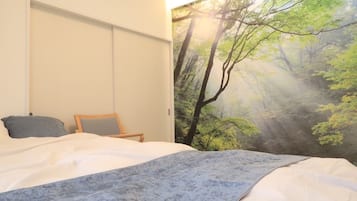 3 bedrooms, down duvets, blackout curtains, iron/ironing board