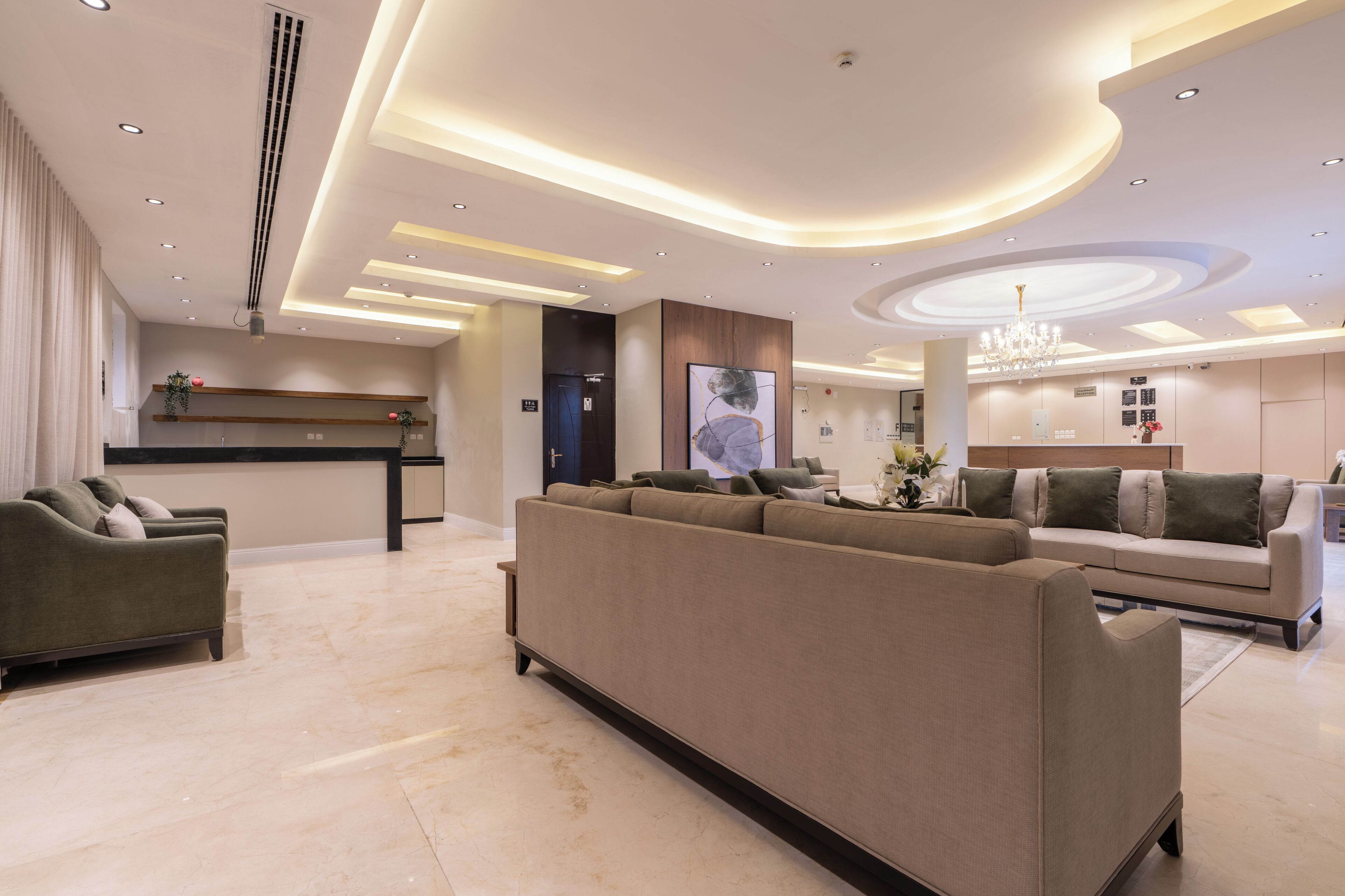 Sittområde i lobbyn