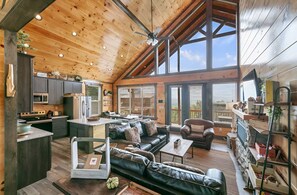 TV, fireplace, offices