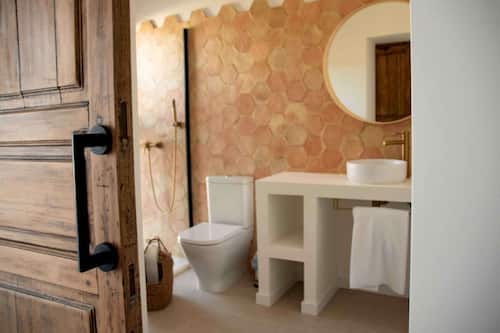 Doppia Deluxe, balcone, vista montagna | Bagno