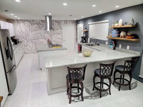 Fridge, microwave, oven, stovetop. Downtown Savannah Oasis w Heated Pool & Spa