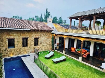 3 bedroom luxury home with private pool with a view of the volcano