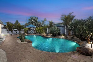 A heated pool