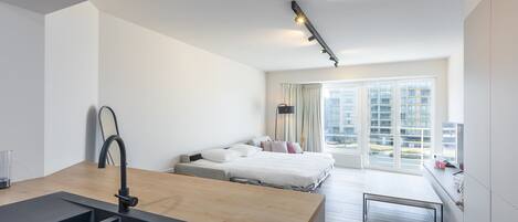 شقة | 1 غرفة نوم ومكواة/لوح كي