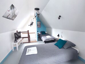 5 chambres, fer et planche Ă repasser, Wi-Fi, draps fournis