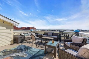 Outdoor dining - 4BR Rooftop Retreat Near Beach w/ Elevator & Parking (Seaside Heights)