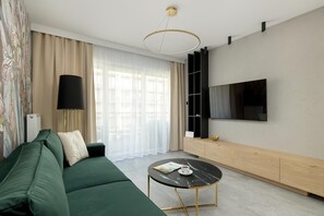 Apartment | Living room - Comfortable Apartment, Sauna and Indoor Pool (Dziwnów)