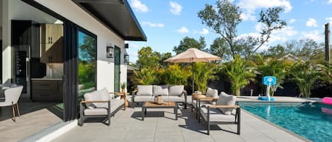 Outdoor pool, a heated pool