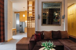 Apartment, Non Smoking | Living area | 52-inch Smart TV with cable channels - Native Apartments Krupnicza 7 (Kraków)