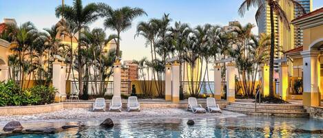 Indoor pool, a heated pool