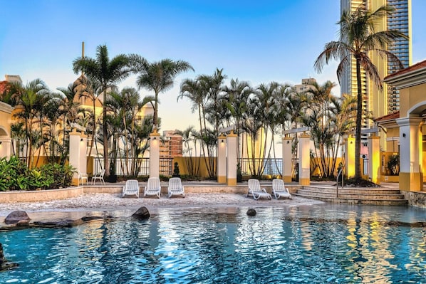 Indoor pool, a heated pool