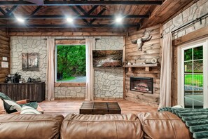 Smart TV, fireplace, video games