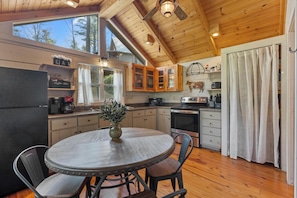Fridge, microwave, oven, stovetop - Cozy Mountain Retreat with Private Trails & Ponds (Cashiers)