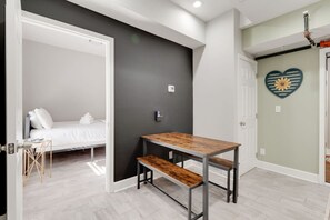 2 bedrooms, iron/ironing board, travel cot, WiFi