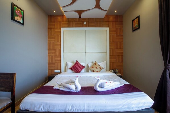 Desk, blackout curtains, iron/ironing board, free WiFi