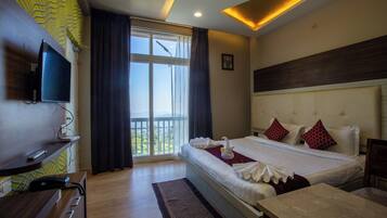 Desk, blackout curtains, iron/ironing board, free WiFi