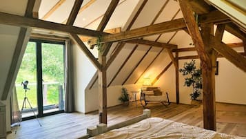 Cottage Supérieur, vue colline | Literie de qualité supérieure, couette en duvet d'oie