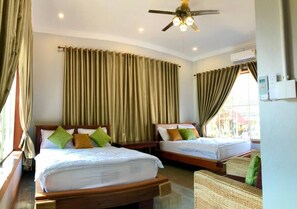 Deluxe Twin Room, 2 Bedrooms, Garden View | Free WiFi - Battambang Nature House (Battambang)