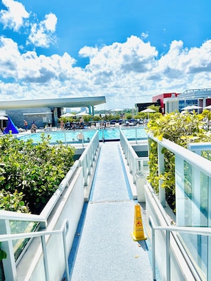 Outdoor pool, a heated pool