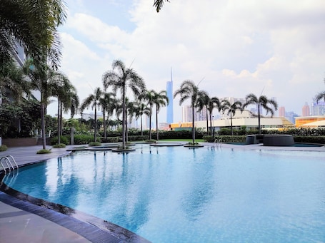 2 indoor pools, open 8:00 AM to 10:00 PM, pool umbrellas, sun loungers