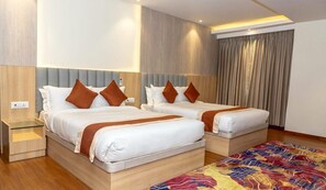 Deluxe Quadruple Room | Individually furnished, desk, laptop workspace, soundproofing - Hotel badrinath (Kathmandu)