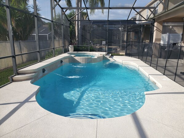 Outdoor pool, a heated pool