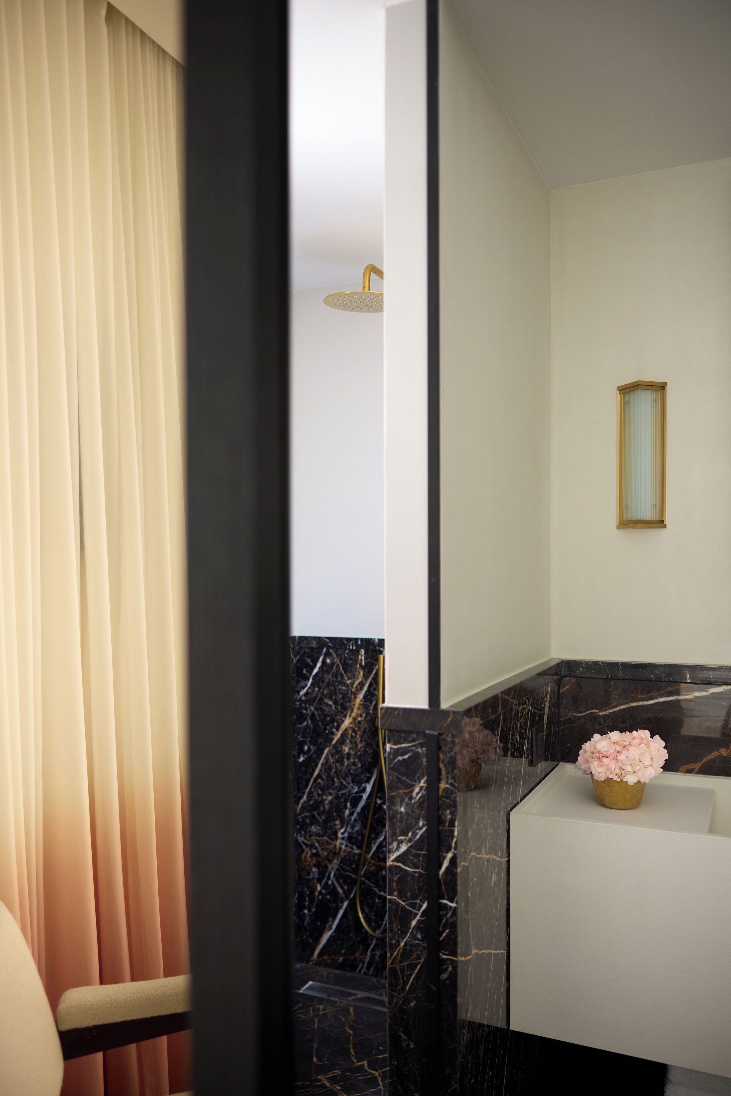 Shower, free toiletries, hair dryer, bathrobes