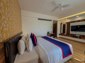 Premium Room | Premium bedding, free WiFi, bed sheets - Zip By Spree Hotels Ranjangaon (Shirur)