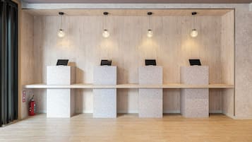 Check-in/check-out kiosk