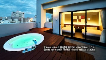 Suite, Nichtraucher, Sauna (With private sauna and jacuzzi) | Terrasse/Patio
