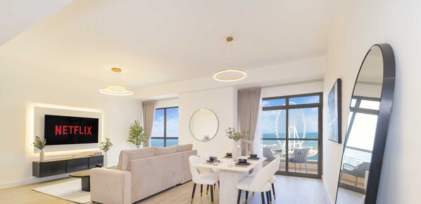 Apartment | Living area | Flat-screen TV - LUX  The Dubai Eye Sea View Suite (Dubai)