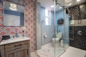 Hair dryer, towels